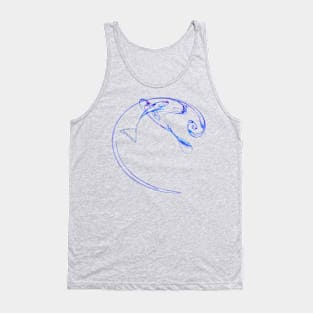 Fractal - Three Blue Fish Tank Top